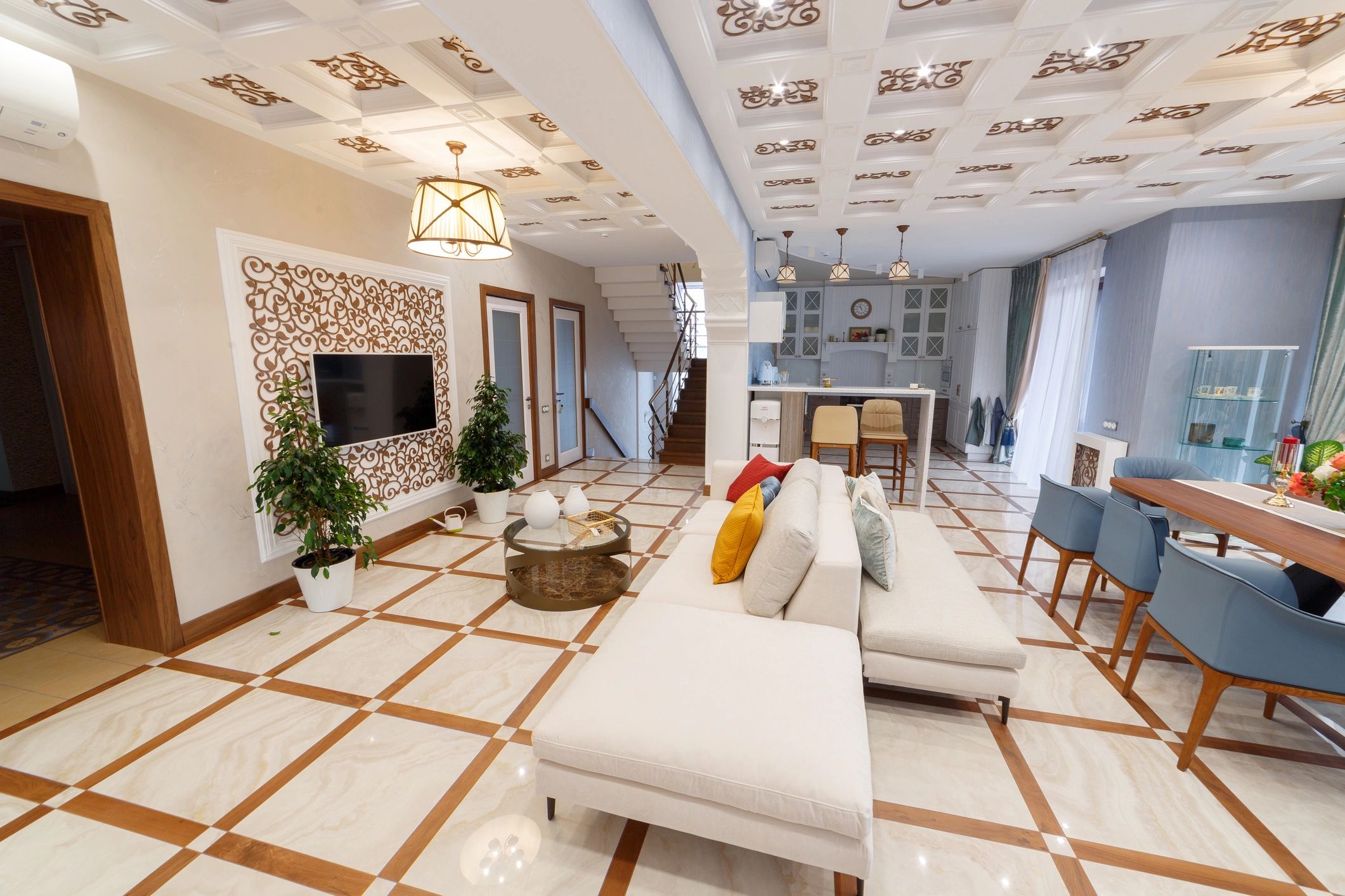 Refined communal interior representing calm, residential-style hospitality