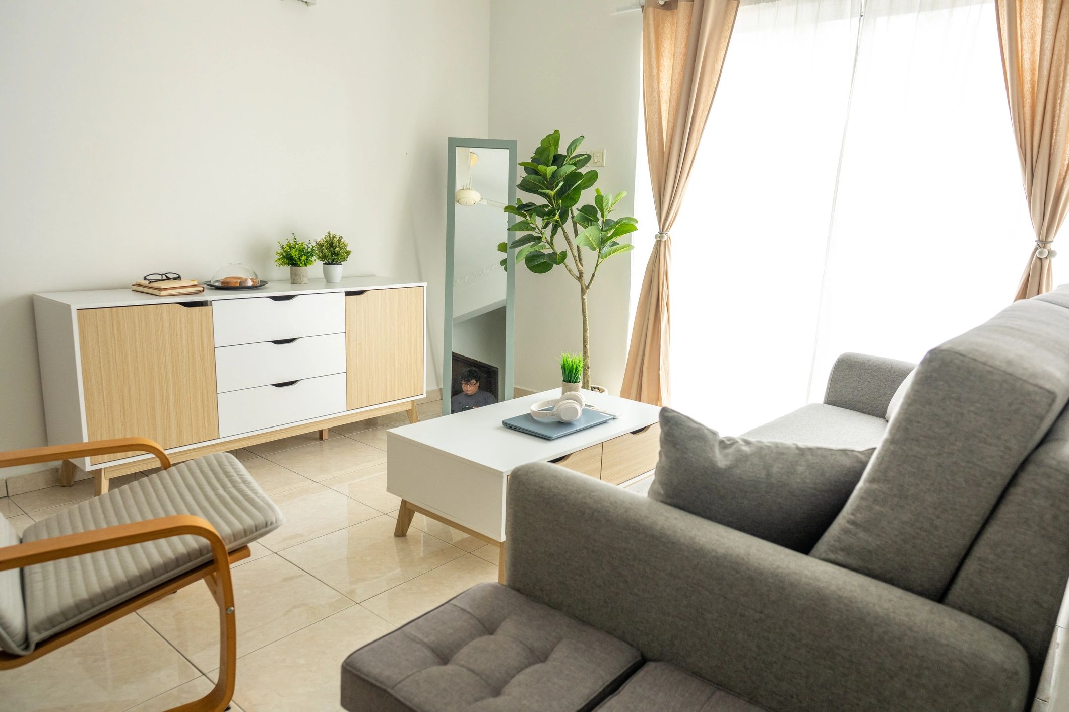 Minimalist modern lounge interior