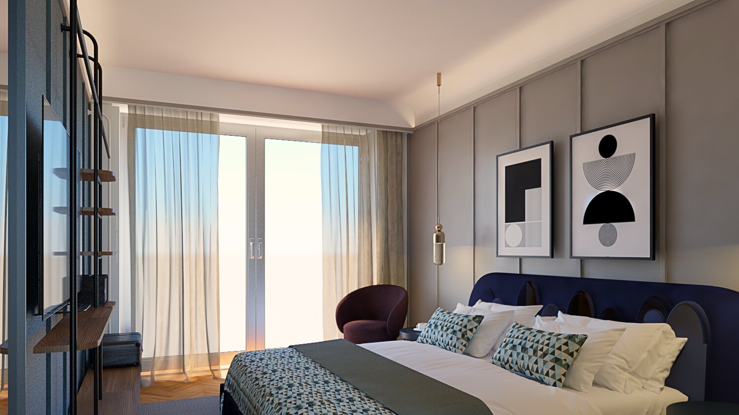 Guest room interior