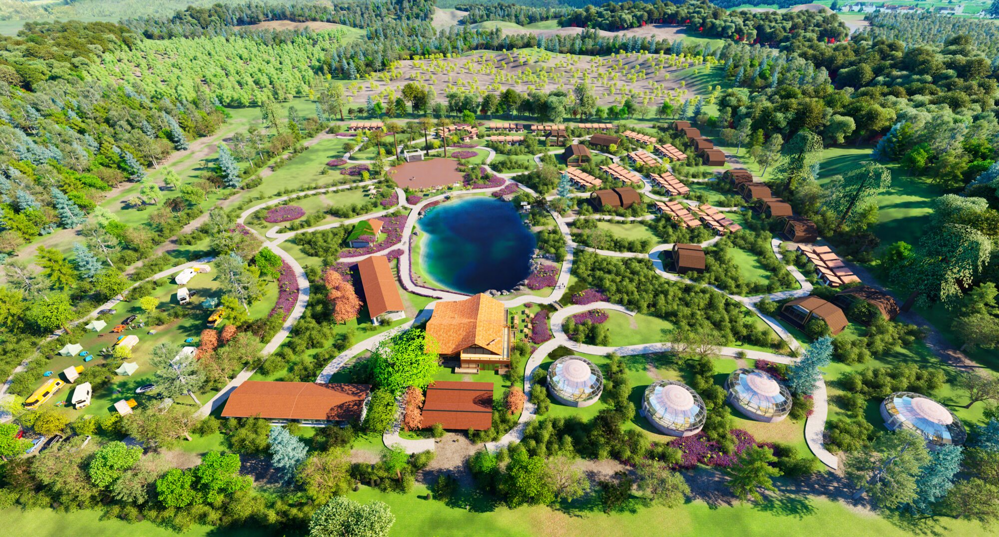 Retreat village masterplan, New Epidaurus
